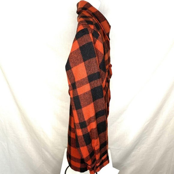 Vintage Buffalo Plaid Red Black Wool Jacket - Picture 3 of 9